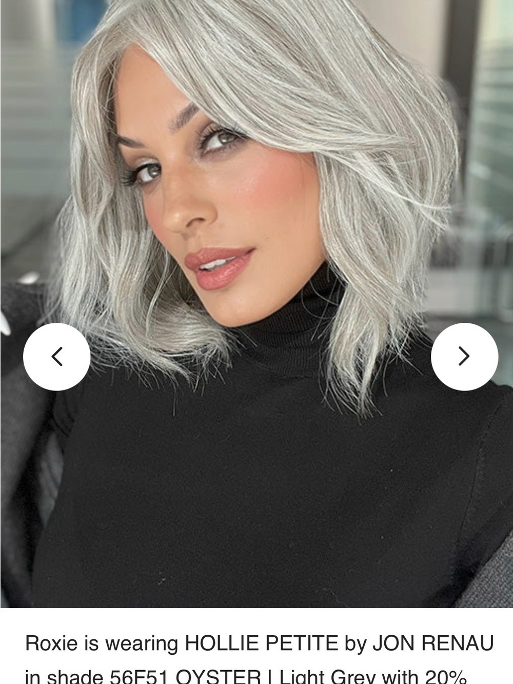 HOLLIE PETITE by Jon Renau - Oyster Light Grey Short Bob Wig